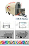 Food Vending Van Catering Fully Equipped Concession Street Mobile Food Truck Cart Fast Food Mobile Store Truck Boutique Trailer