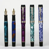 MAJOHN M600S Resin Pen 35 # Gold Plated Daming Tip Universal Type Student Adult Writing Practice Gift Ink Pen