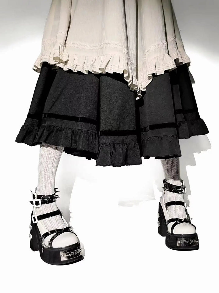 Japanese Retro Gothic Y2k Subculture Rivets Thick Heels High Heels Women's Shoes Sweet Lolita Shoes Spicy Girl