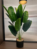 1pc 18 Leaves Artificial Plants Large Tropical Palm Tree Fake Banana Plants Leaves Real Touch for Home Garden Party Decor 2025