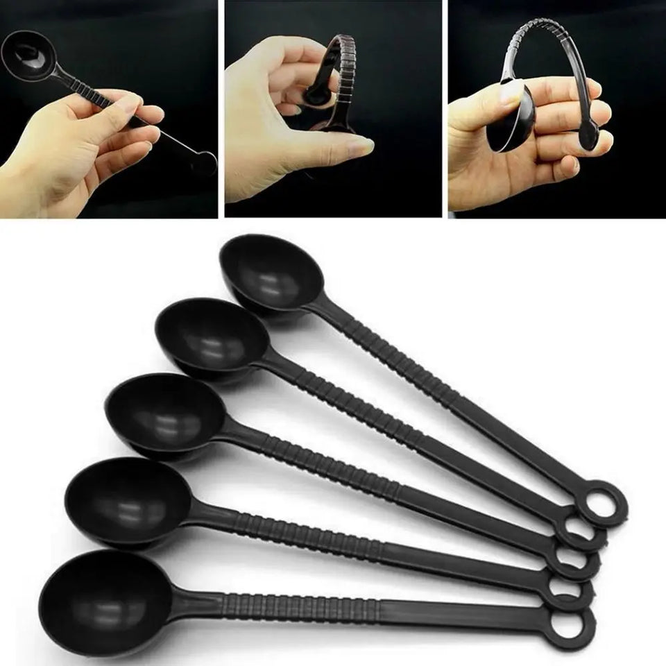 Multipurpose 10g Measuring Spoon Coffee/Black Plastic Coffee Scoop Hangable Non-slip Long Handle Sugar Scoop Milk Tea Shop