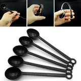 Multipurpose 10g Measuring Spoon Coffee/Black Plastic Coffee Scoop Hangable Non-slip Long Handle Sugar Scoop Milk Tea Shop