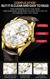BINBOND New Fashion Mens Casual Sports Watches For Men Retro Big Dial Quartz Watches Classic Leather Business Men Watches B5663