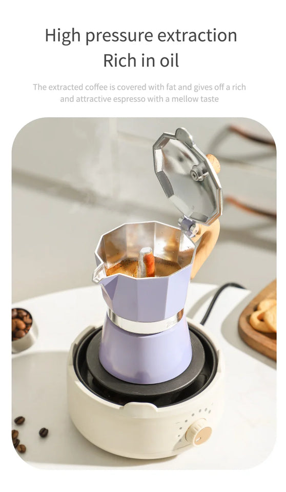 Bincoo Coffee Moka pot Classic Italian Espresso Maker Extraction Hand Brewing coffee Pot Barista Coffee Machine Coffee Utensil