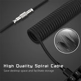 3M Type C Mechanical Keyboard Coiled Cable USB Keyboard Wire Mechanical Keyboard Aviator Desktop Computer Aviation Connector