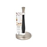 Free-Standing Paper Towel Holder with Weighted Base Non-Slip Design Easy One-Handed Tear Standard Rolls Kitchen Accessory