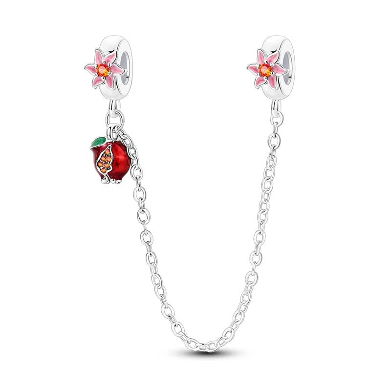 Red Series 925 Sterling Silver Koi Firecracker Dragon Heart Mushroom Coffee Machine Charm Fit DIY Bracelet Necklace Niche Gifts