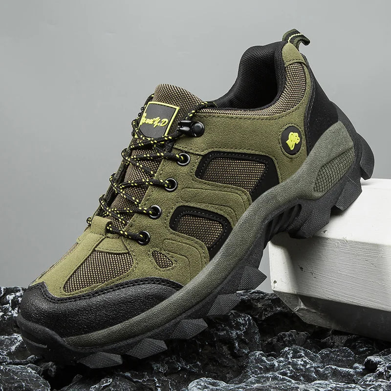 Spring Casual Shoes Men Breathable Comfortable Lace Up Walking Shoes Autumn Classic Outdoor Sneakers Thick-Soled Hiking Shoes