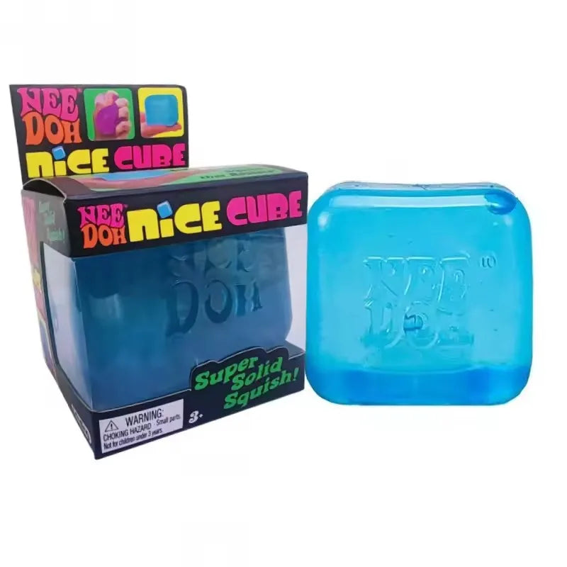 GOOD- NeeDoh Nice Cube Squishy Stress Relief Toy, Soft Squeeze Fidget Cube for Kids & Adults, Anxiety Relief Sensory Toy-