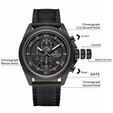 Original NAVIFORCE Business Luxury Leather Strap Men Watches Sports Chronograph Watch for Man 3ATM Waterproof Quartz Wristwatch