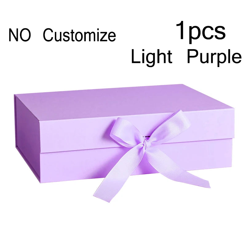 Cardboard Package Box Pink Black Carton Large Gift Box Personalized Logo Corrugated Box For Packaging Party Box With Ribbon