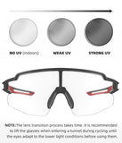 ROCKBROS Cycling Glasses Photochromic Polarized Lens Bike Glasses UV400 Protection Eyewear Sunglasses MTB Road Bicycle Goggles