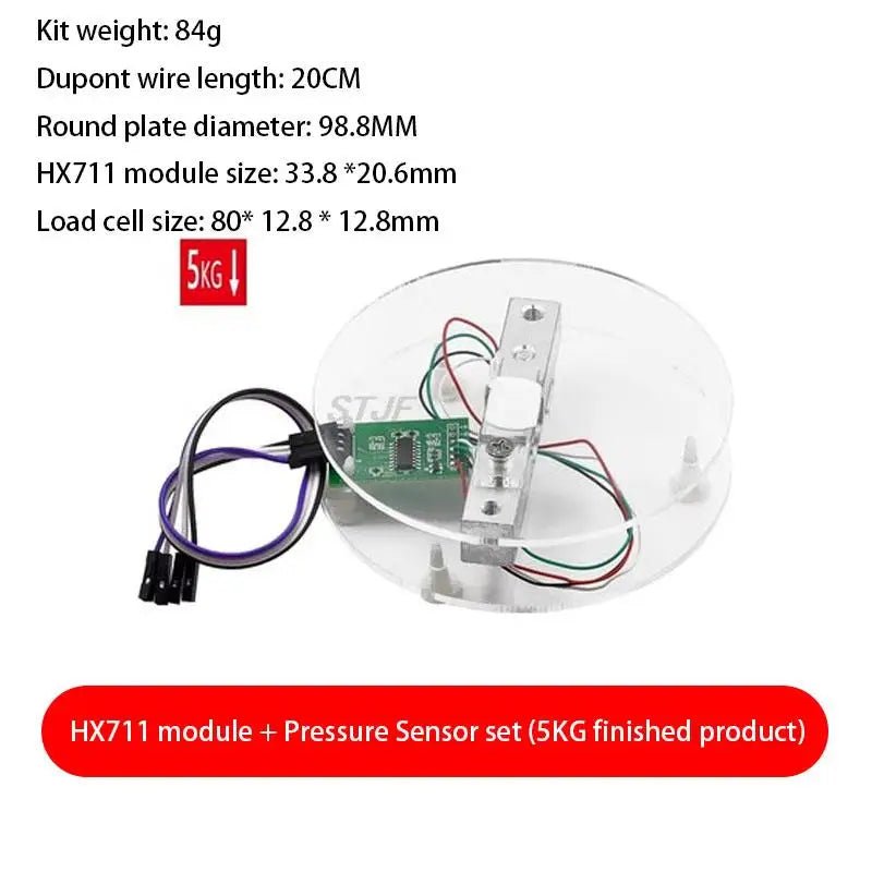 Digital Load Cell Weight Sensor HX711 AD Converter Breakout Module 1KG-20KG Portable Electronic Kitchen Scale for Arduino Scale