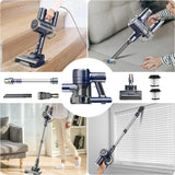 INSE I8 Corded Vacuum Cleaner Free-Stand Stick Vacuum 25KPa 600W Powerful 6 in1 Lightweight Handheld Cleaner for Carpet Pet Hair