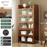 Bookshelf, bookcase, dust-proof floor-standing storage rack, household children and students storage rack with doors