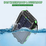 Solar Power Bank 80000mAh Portable Charging Poverbank External Battery Charger Strong Light LDE Light for All Smartphones