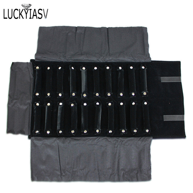 Women Luxury Jewelry Roll Storage Bag Lady Rings Earrings Necklace Organizer Portable Cloth Bags