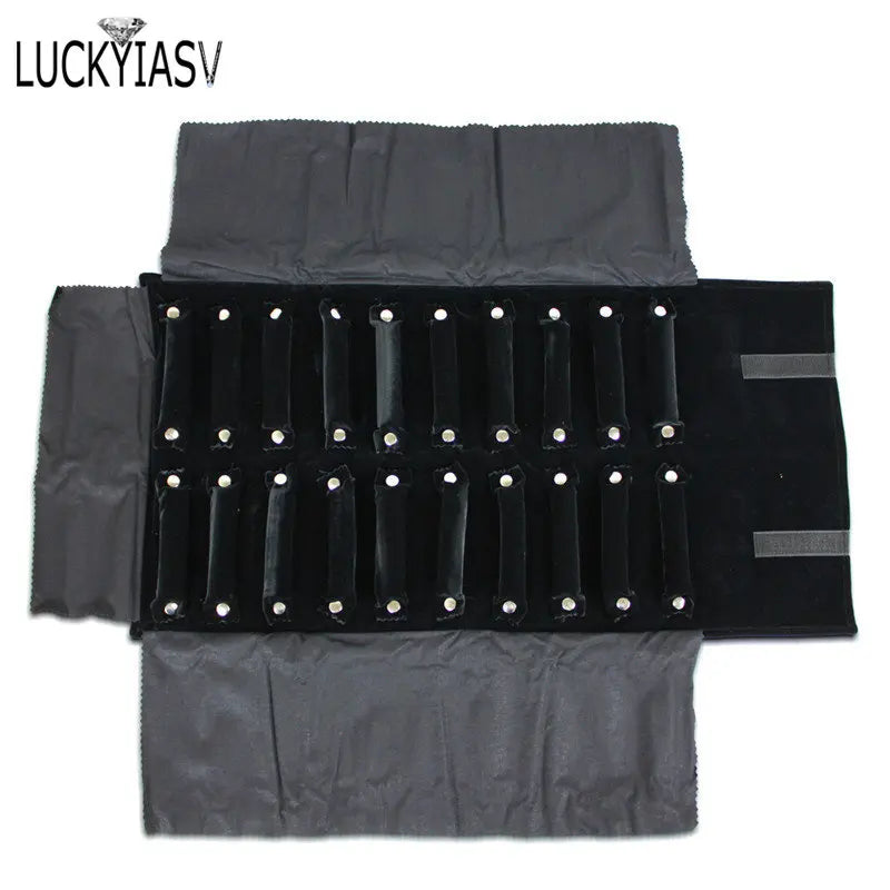 Women Luxury Jewelry Roll Storage Bag Lady Rings Earrings Necklace Organizer Portable Cloth Bags
