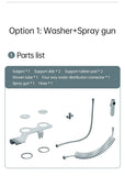 Bidet Attachment Ultra-Slim Toilet Seat Attachment Dual Nozzle Bidet Adjustable Water Pressure Non-Electric Ass Sprayer