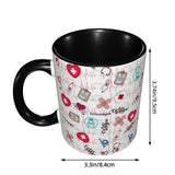 Pink Doctor Nurse Coffee Mugs DIY Customized Enfermera En Apuros Ceramic Milk Tea Mug Cup