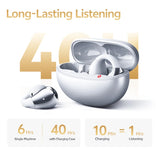 QCY T33S Open Ear Earbuds Crossky C30S Ultra-Comfort Clip On Ear Buds Wireless Bluetooth 6.0 LDAC Hi-Res Audio 40H Earphones