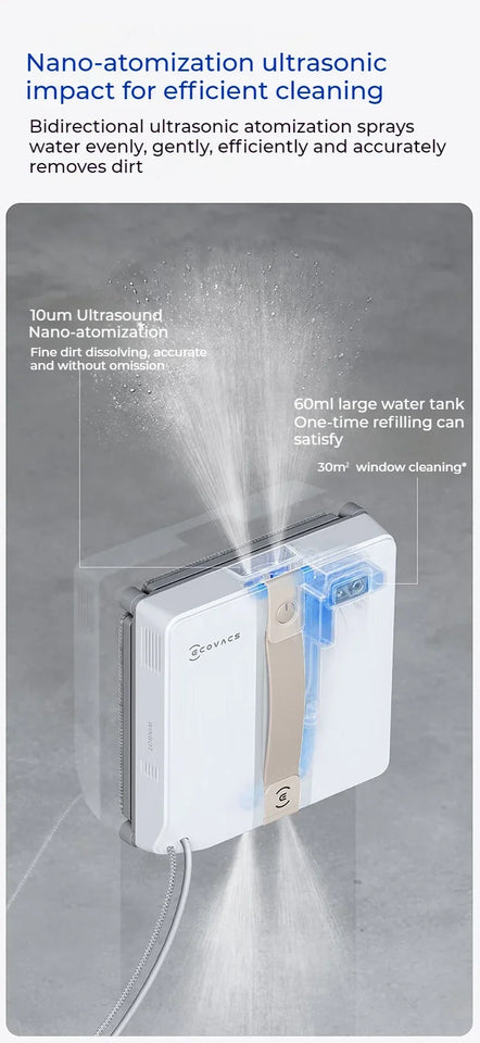 New Original ECOVACS Window Cleaning Machine WINBOT AIR MINI Window Cleaning Robot 8000Pa Glass Vacuum Cleaner