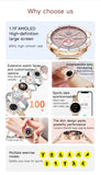 LIGE New 1.19inch AMOLED Fashion Ladies Smart Watch Bluetooth Call Sports Bracelet Women’s Health Waterproof Diamond Smartwatch
