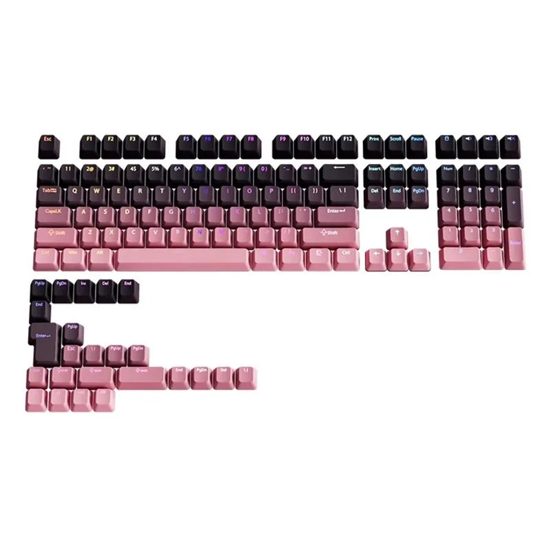 132 Keys Gradient backlit RGB Keycaps For Cherry Mx Switch Mechanical Gaming Keyboard OEM Profile PBT Keycap ISO Layout Key caps