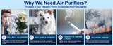 Jafända Air Purifiers for Home Large Room, Smart WiFi and Alexa Control, True HEPA Filter Air Cleaner with Activated Carbon