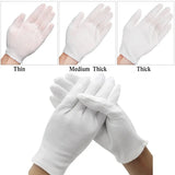 New 1/6/12 Pairs Wenvian Quality Inspection Gloves of Medium Thick Label of Work Cotton Thick White Work Safe Cotton Man Woman