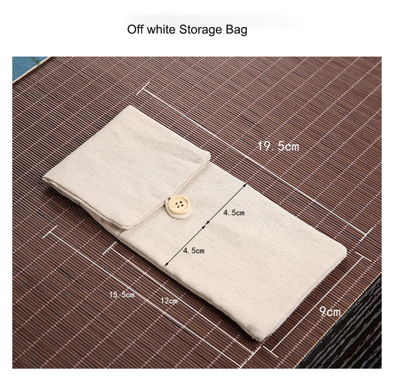Cotton Tea Utensil Storage Bag, Tea Ceremony Organizer, Gentlemen's Cloth Bag, Portable Travel Accessories, Small Bags