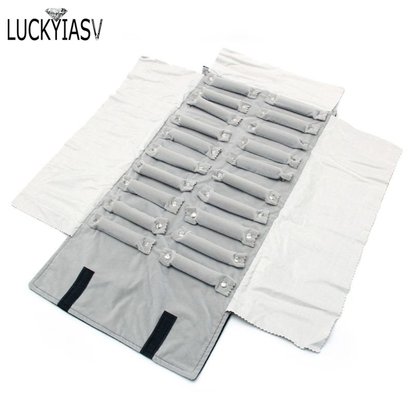 Women Luxury Jewelry Roll Storage Bag Lady Rings Earrings Necklace Organizer Portable Cloth Bags