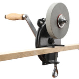 Hand Cranked Desktop Grinding Wheel Grinder Old-Fashioned Sharpening Machine Polishing Sharpener Cutting Tool for Kitchenware