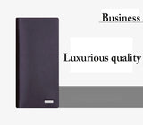 Men's PU Leather Long Clutch, Thin Business Card Holder, Men's Wallet, Brown, Black, Coffee, Pocket Coin Purse, Fashion 2024