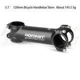 Homehin Adjustable Bicycle Handlebar Stem Ultralight 7/17 Degrees Bike Stems 31.8*45-120mm Positive Negative Vertical Handle