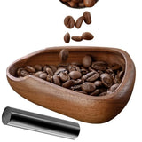 Wooden Coffee Bean Dosing Cup Spray Bottle Anti-Static Coffee Bean Spray Measuring Tray Tea Leaves Barista Set for Coffee Lovers