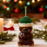 2026 New 500ML Cute Bear Cup Durable and Convenient Coffee,  and Cocktail Beverage Utensils, Cute Bear Straw Glass ，plastic Cup