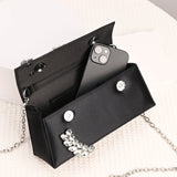 Luxury Diamond Evening Bag Clutch Satin Women Designer Handbags Crystal Silk Shoulder Crossbody Bags for Women Wedding Box Bag