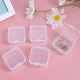 60/6PCS Mini Storage Box Transparent Square Plastic Box Earrings Jewelry Packaging Storage Small Square Box Jewelry Organizer