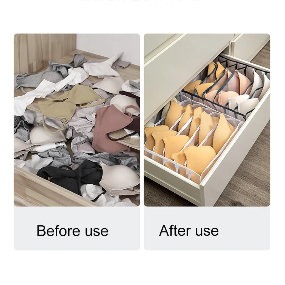 Wardrobe Closet Cabinet Organizers Drawer Divider Home Dormitory Underwear Bra Socks Panty Storage Boxes Home Organization