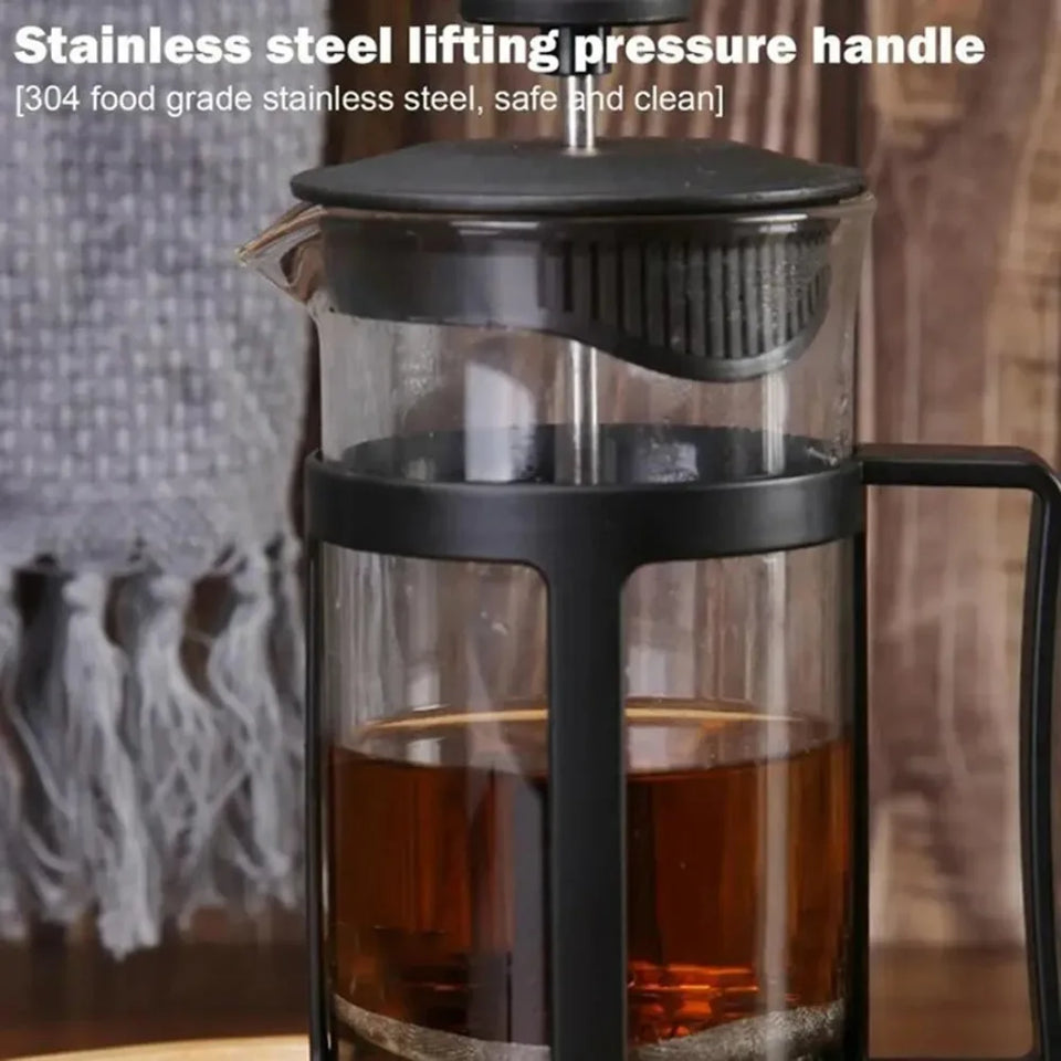 Coffee Brewing Pot French Press Coffee Maker with Filter Multifunctional Tea Pot Heat Resistant Home Pour Over Coffee Brewer