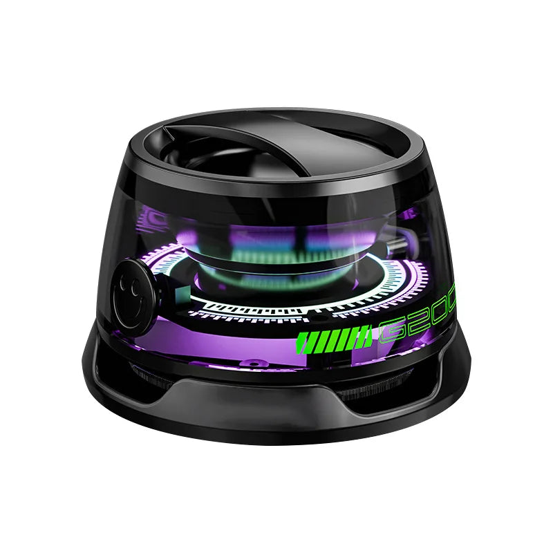 Magnetic Bluetooth Speaker BT5.3 Wireless Stereo Portable Mini Outdoor Speaker G200 RGB Light Magnetic Phone Stand for ios/Andro
