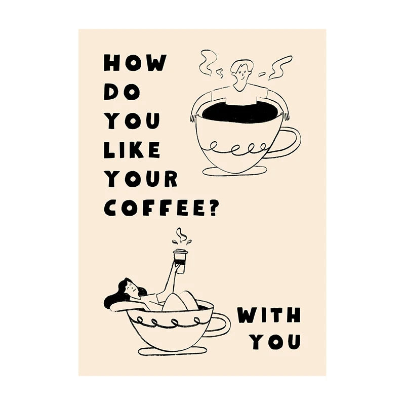 Coffee Diver Poster Coffee Canvas Painting Trendy Kitchen Gallery Print Wall Art Picture for Home Decoration Coffee Lover Gift