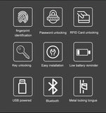 Bluetooth Electronic Glass LOCK Fingerprint Recognition Smart Lock Tuya APP Rfid Card Biometric Unlock for Glass Door Lock