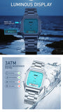 SKMEI Creative Dual Display Digital Electronics Watch Waterproof Quartz Watches For Men Women Students 3Time Luminous Wristwatch