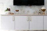 Goo-Ki Brushed Brass Cabinet Handle Antique Three-dimensional Finger Pulls Wardrobe Drawer Long Handle Nickel Drawer Pulls