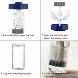 3 Pieces Hydrogen Peroxide Contact Lens Case Cleaner, Eye Scleral Contact Lens Stiff Clip Washer Machine, Portable