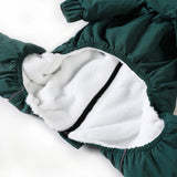 Winter 4-legged Windproof Cotton Jacket for Italian Greyhound Warm High Neck Adjustable Sweatshirt for Whippet Greyhound to 25KG