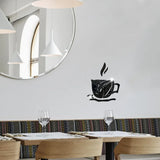 New Creative Acrylic Mirror Coffee Cup Wall Paste Living Room Bedroom Background Wall Decoration Self-adhesive Mirror