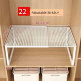 Closet Shelf Wardrobe Organizer Wardrobe Divider Board Stackable Shelves Clother Storage Rack Telescopic Adjustable